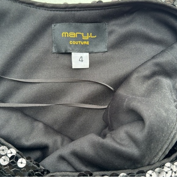 Black Sequin Cocktail Dress with Open Back NWOT - Picture 5 of 5